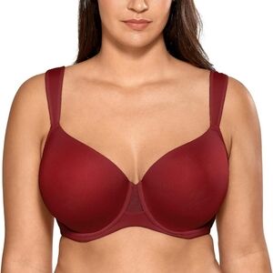 AISILIN Women's Full Coverage Wide Strap‎ Underwire T Shirt Bra Support 36C